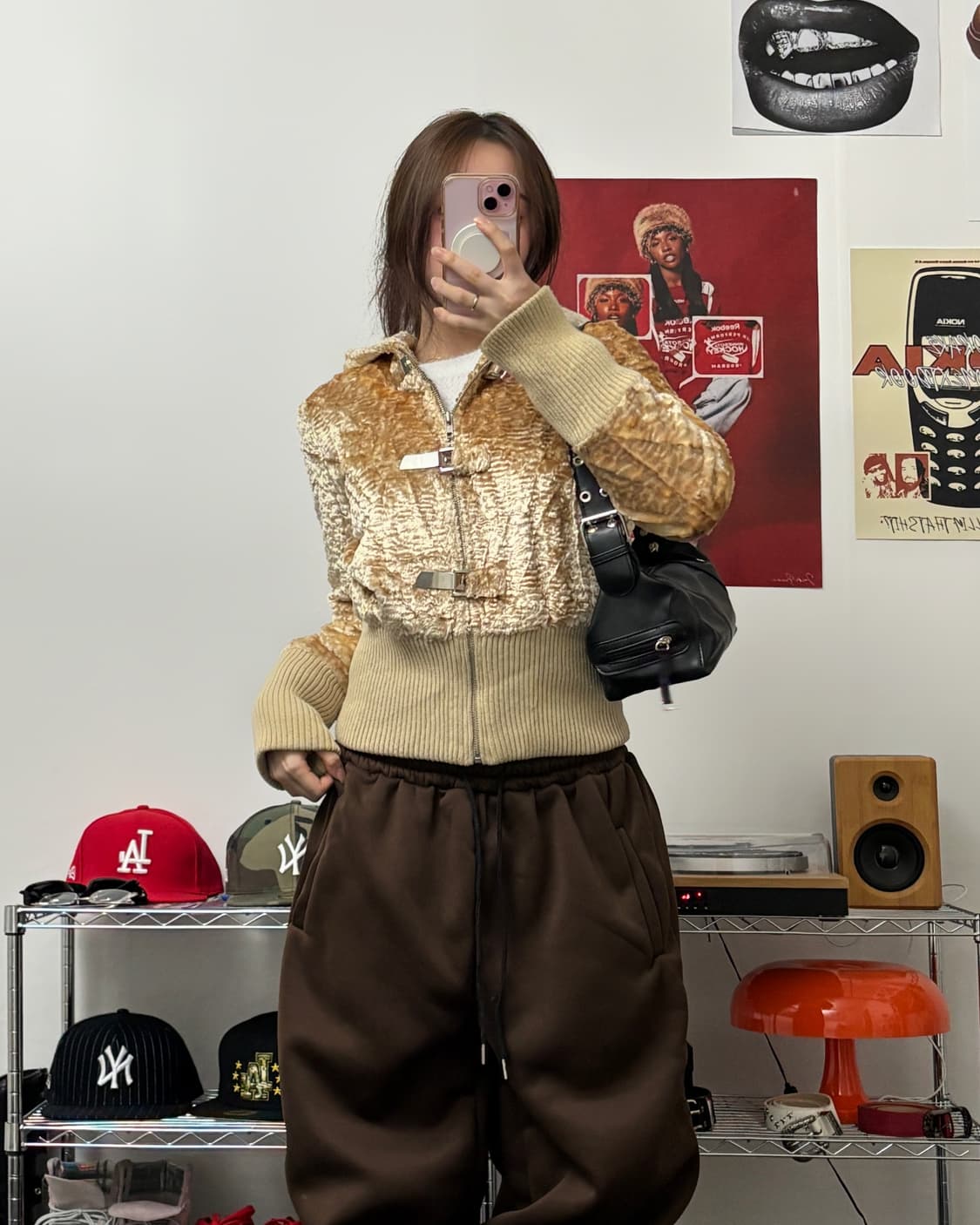 올드 빈티지 버클 퍼 후드집업 상품이미지4