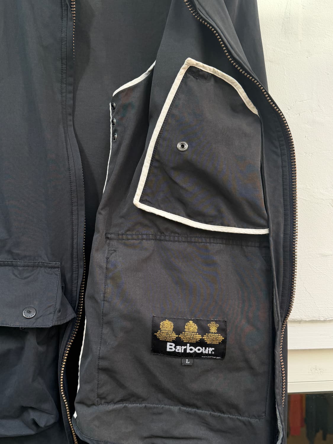 Barbour 바버 캠버 캐주얼 플랩포켓 블루종 자켓 L 상품이미지6