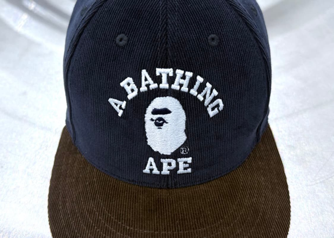 베이프 컬리지 로고 코듀로이 볼캡 상품이미지2