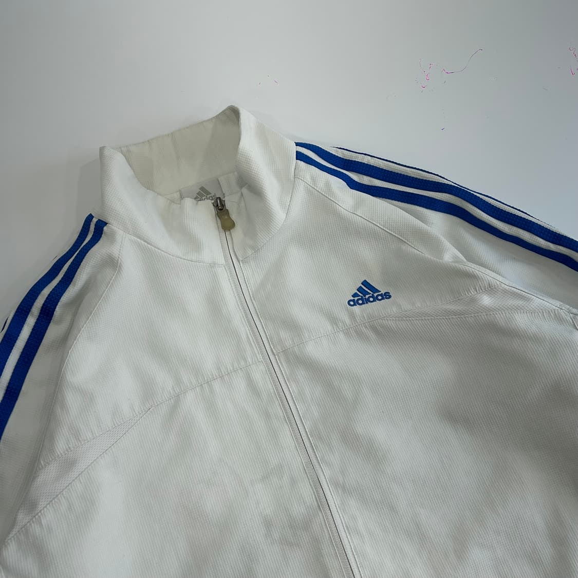 Adidas 아디다스 블루 화이트 트랙탑 화이트 져지 상품이미지4