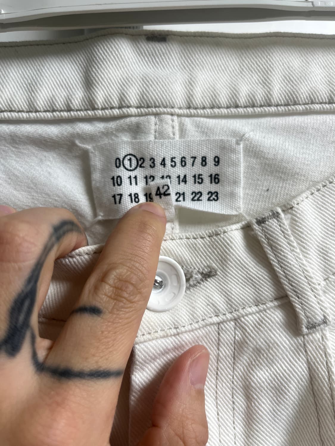 마르지엘라 콘트라스트 세미 부츠컷 와이드 팬츠 상품이미지4