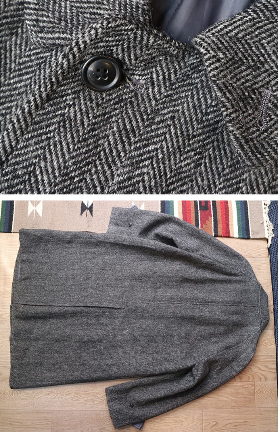 일본판 j press 제이프레스 스코틀랜드산 울100% 헤링본 코트 상품이미지4