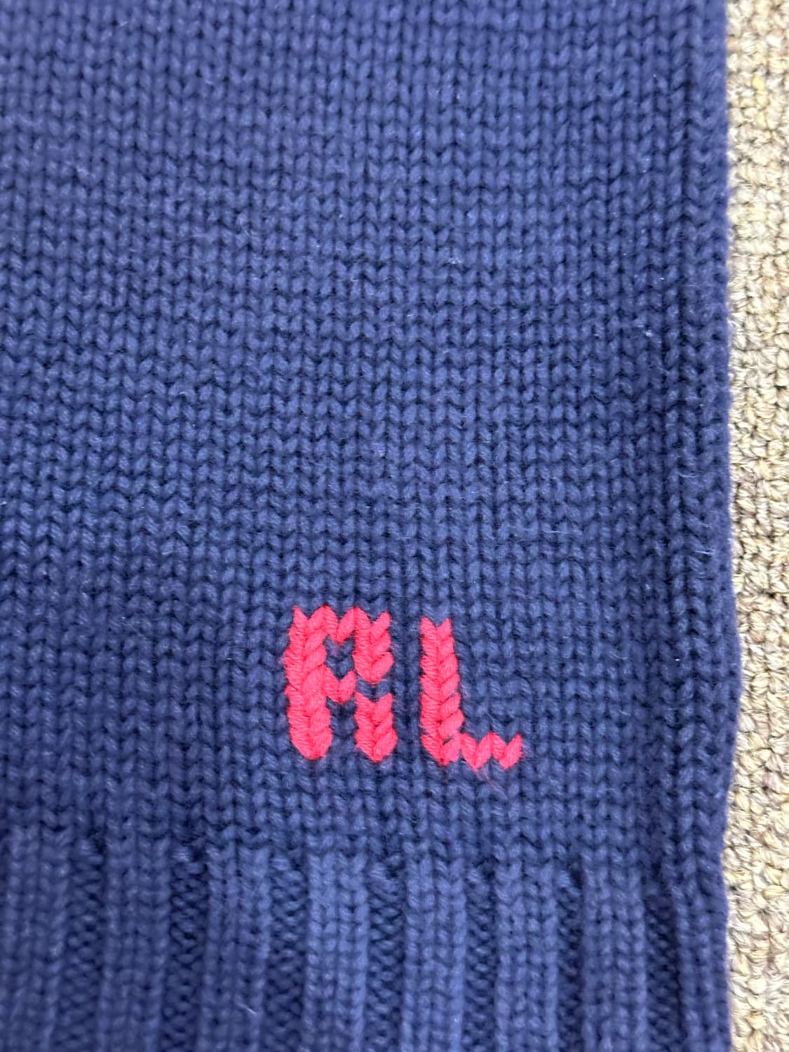 폴로 성조기 니트 네이비 상품이미지3