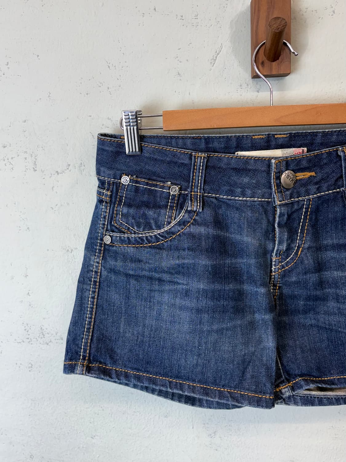 에비수 빈티지 y2k 데님 핫팬츠 상품이미지5
