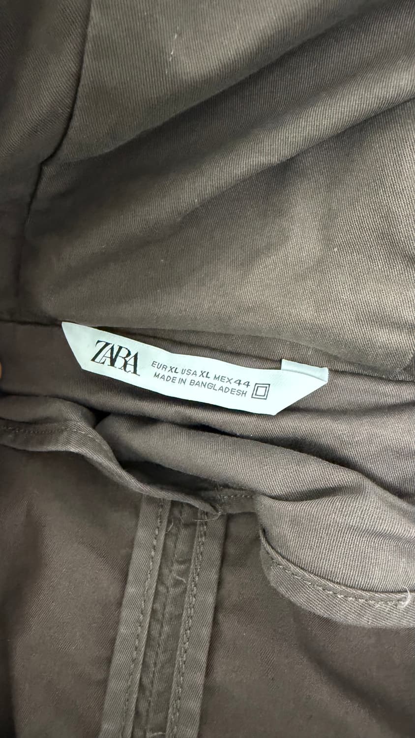 ZARA 남성 후드 야상 자켓 XL 브라운 상품이미지3