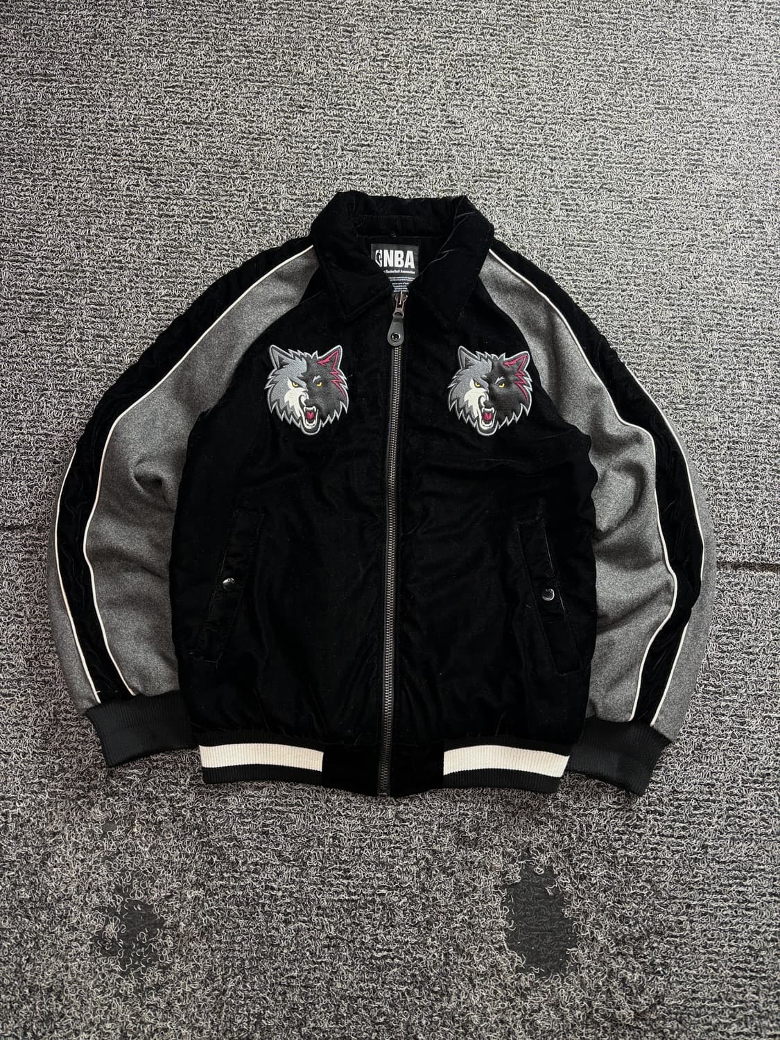 NBA 미네소타 팀울브스 울 벨벳 바시티 자켓 3084 상품이미지2