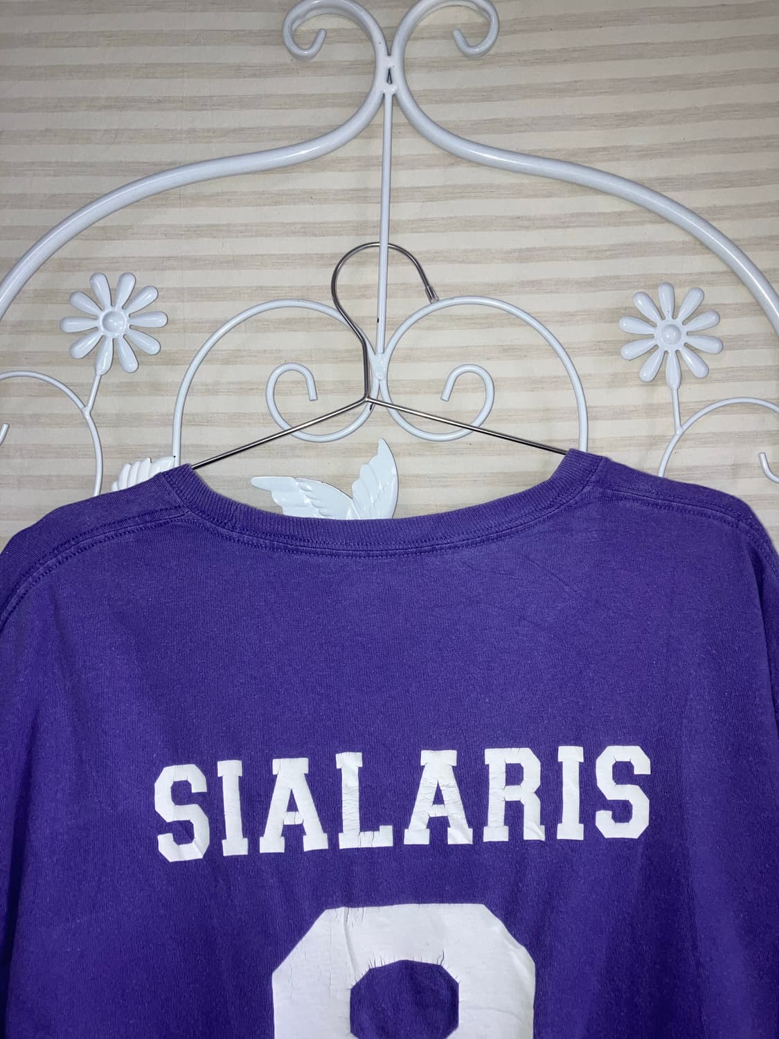 빈티지 퍼플 레터링 반팔 티셔츠 y2k 스트릿 갸루 펑키490   상품이미지4