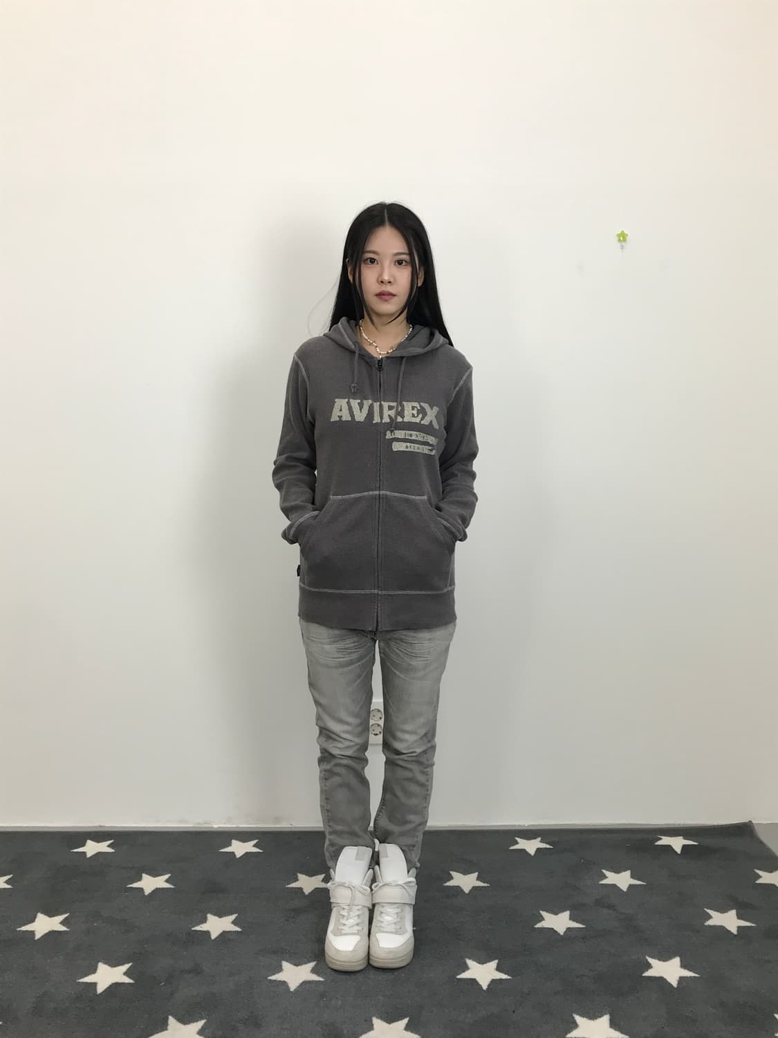 Avirex Military Waffle Zip Hoodie 상품이미지1