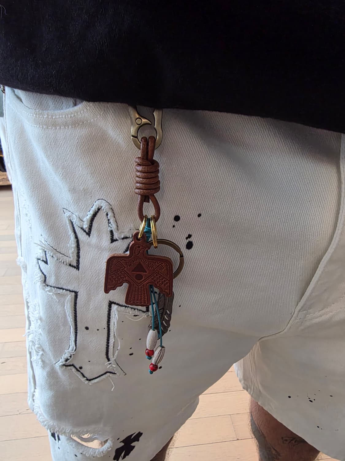 3cross handmade leather eagle keyring 상품이미지8