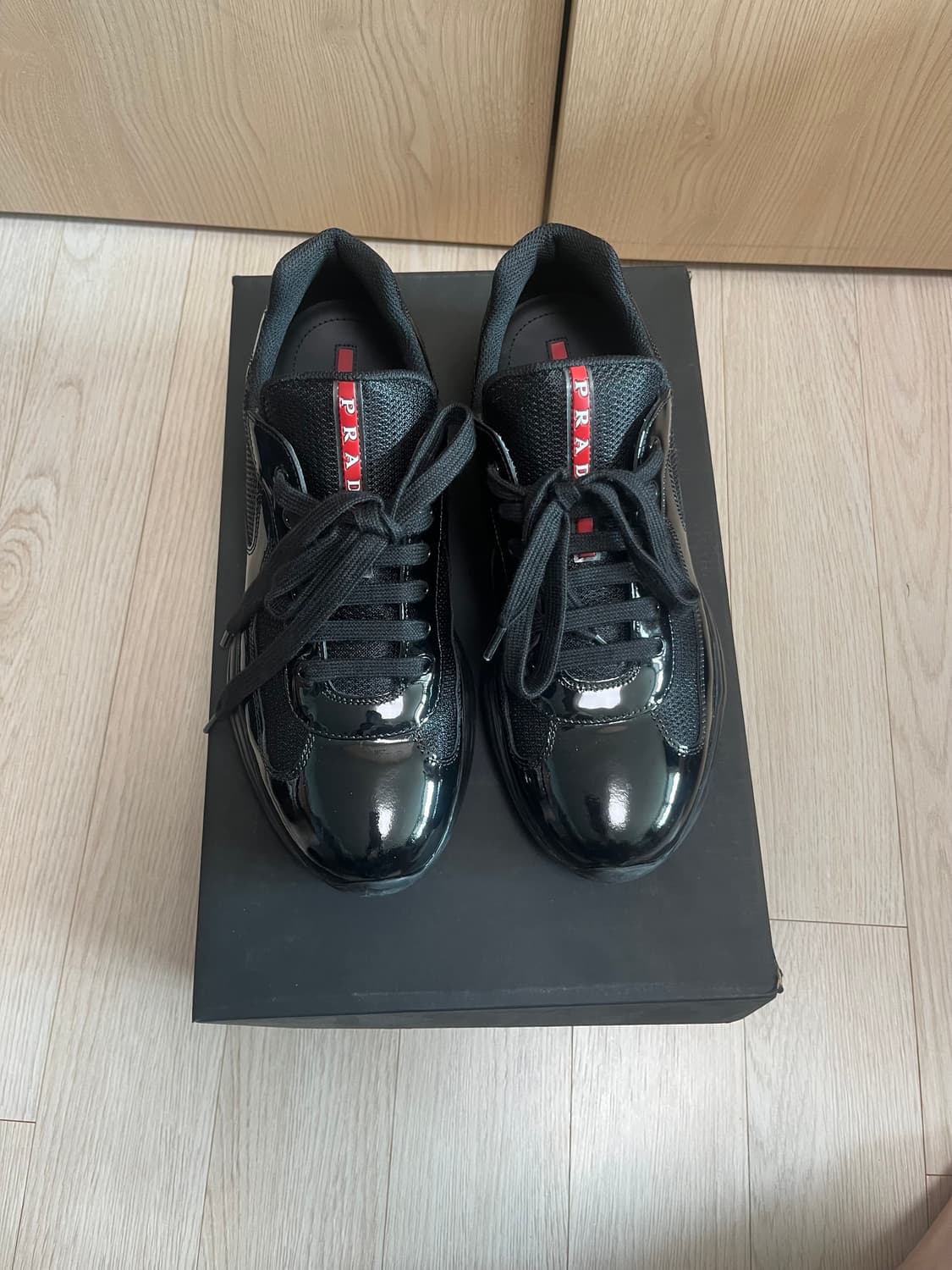 프라다 아메리카컵 스니커즈 블랙 uk 7.5 상품이미지2