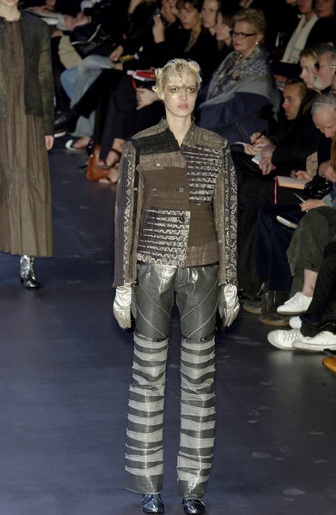 이세이미야케 02AW 레이어드 패치워크 코팅 데님 팬츠 상품이미지4