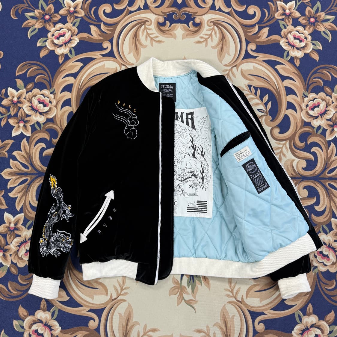 (XL)스티그마 Stigma 벨루어 드래곤 스카잔 자켓 상품이미지3