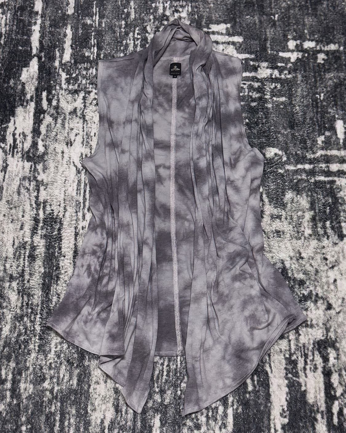 {Sementic Design} Tie-Dye Draped Vest    상품이미지3