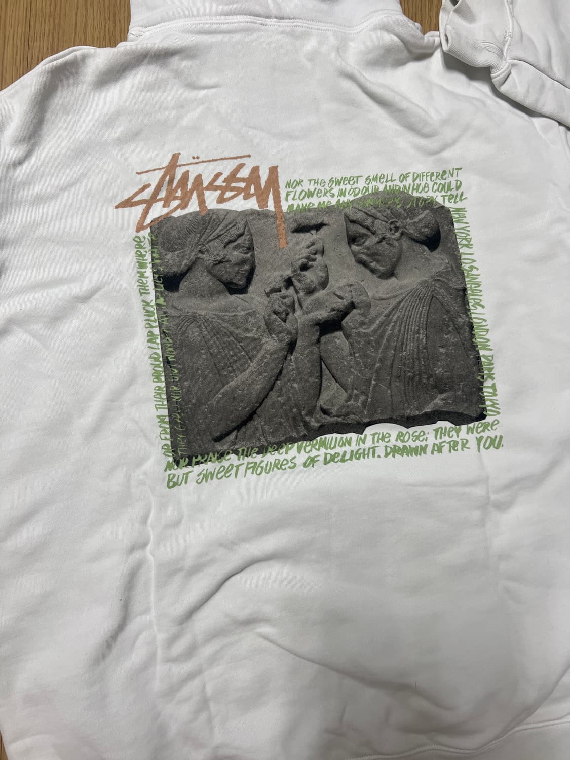 스투시 희귀 화이트 후드티 상품이미지1