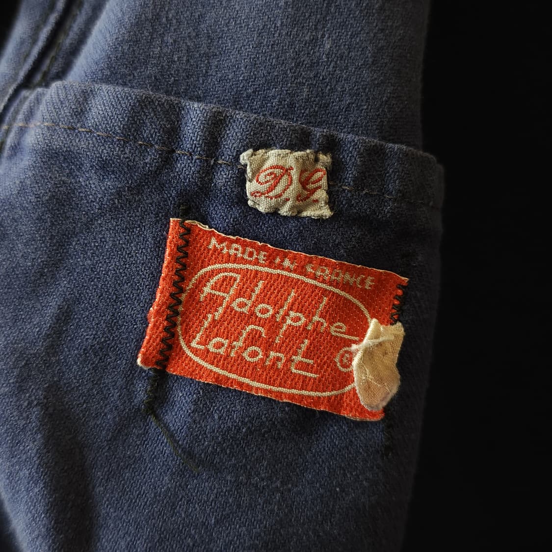 60s 프렌치 워크자켓 프렌치자켓 페이딩 블루 42 상품이미지9