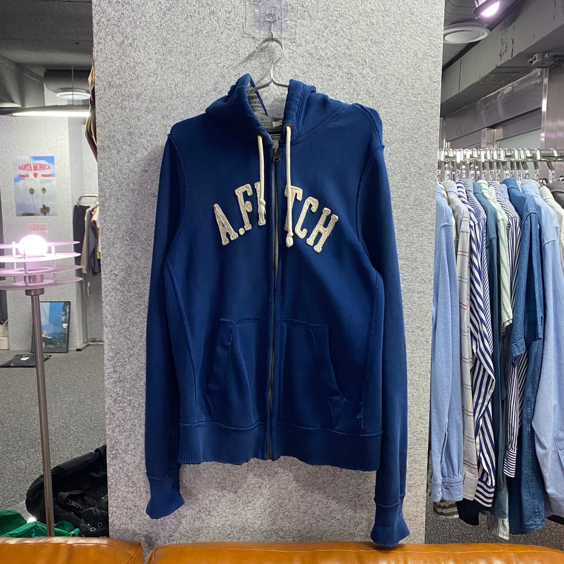 아베크롬비 아치로고 빈티지블루 후드집업 B4347 상품이미지2
