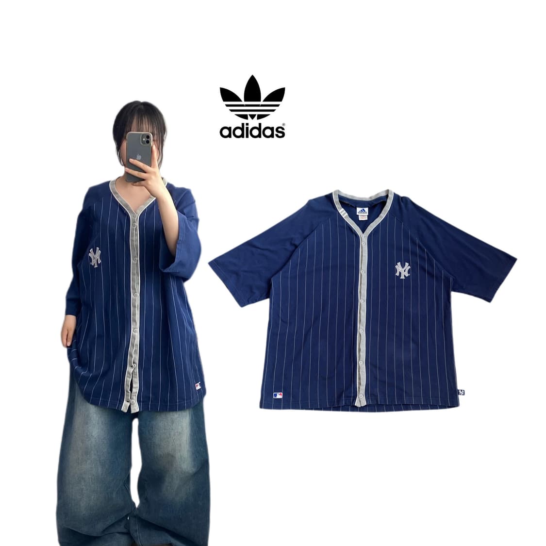 아디다스 90s 양키스 베이스볼 유니폼 져지 상품이미지1