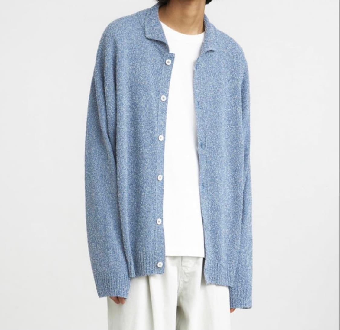 유스 youth 니트 카라 가디건 블루 M 상품이미지1