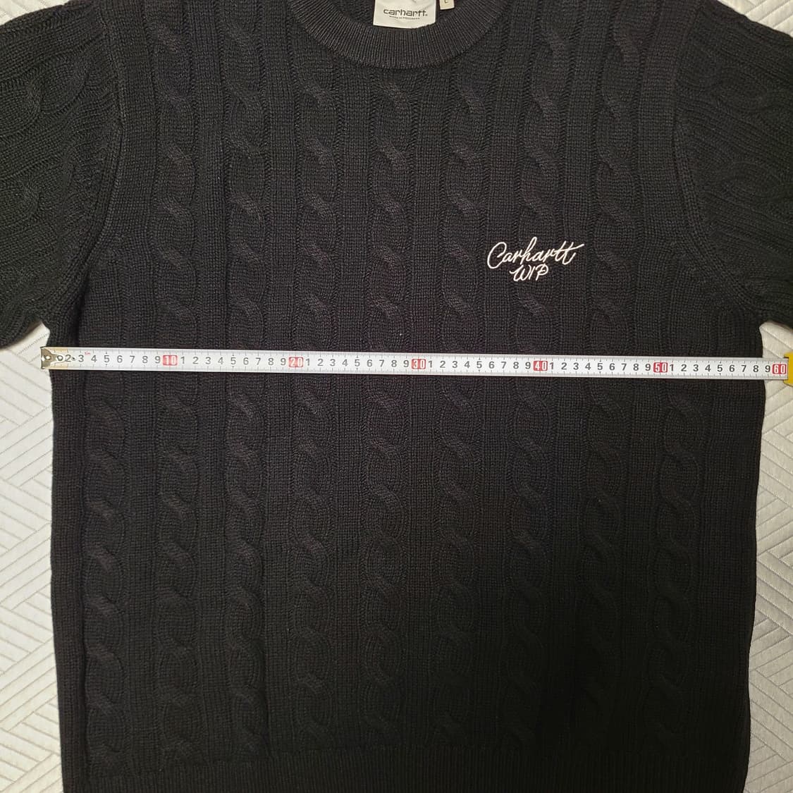 칼하트WIP 시그니처 스웨터 블랙/왁스 L 사이즈 상품이미지4