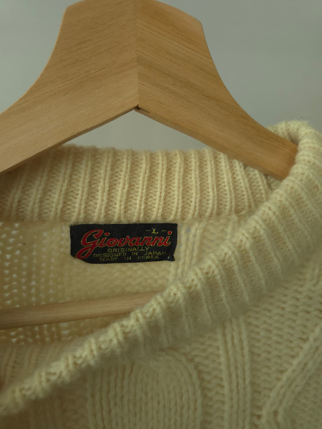 Giovanni 울100% 케이블 니트 상품이미지3