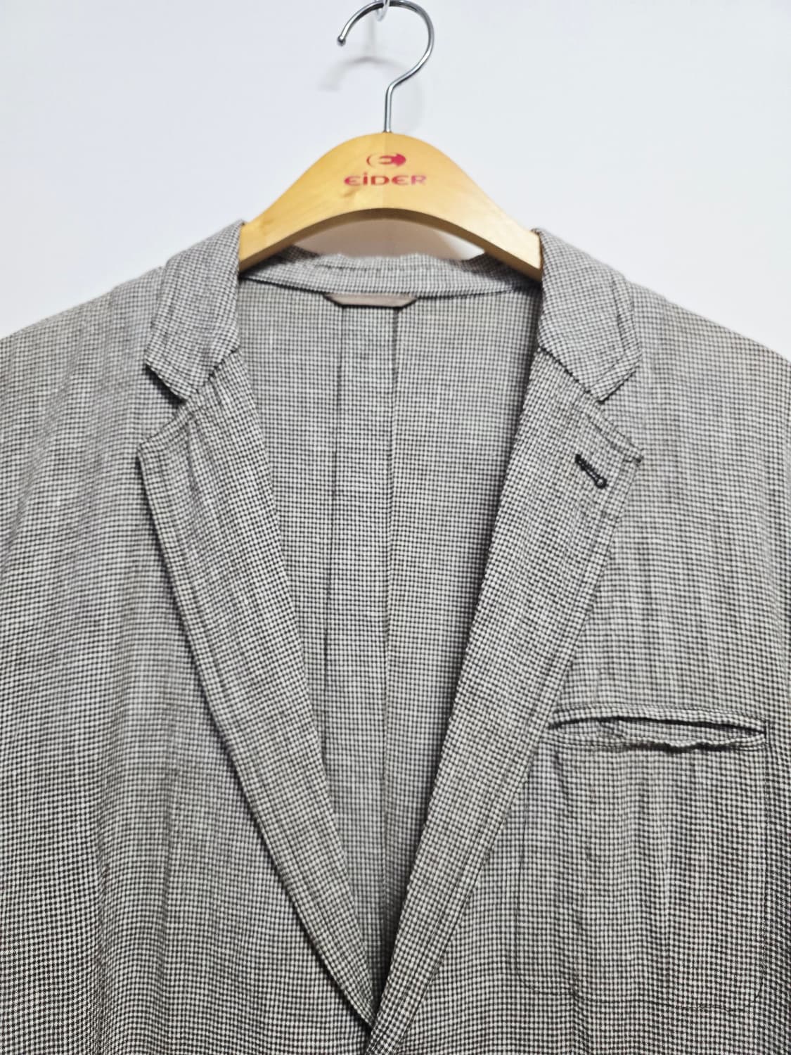 타임 체크 패턴 남성 자켓 모마혼방110 상품이미지2