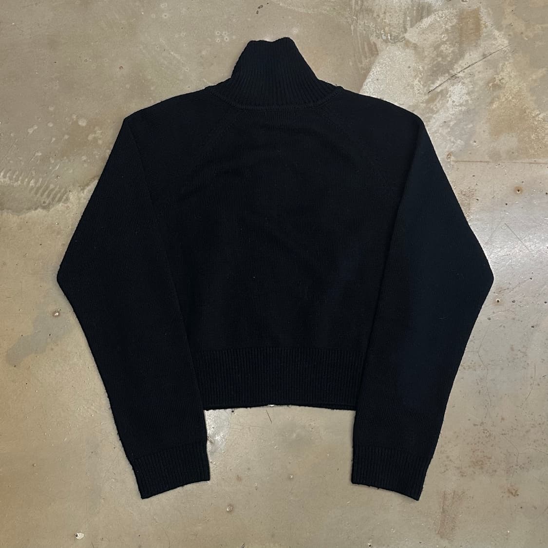 M 세터 여성용 블랙 울 니트집업 상품이미지3