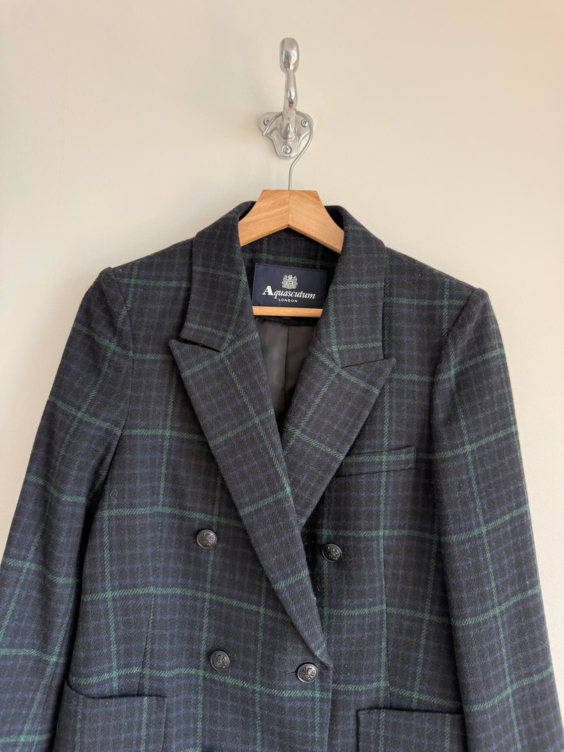 아쿠아스큐텀(Aquascutum) 울 체크 더블 자켓(이태리 패브릭) 상품이미지2