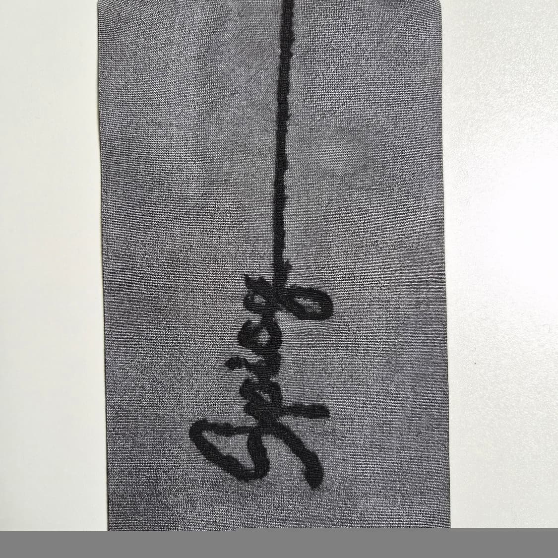 VIRGIN GRAVE 레터링 포인트 블랙 팬티스타킹 상품이미지1