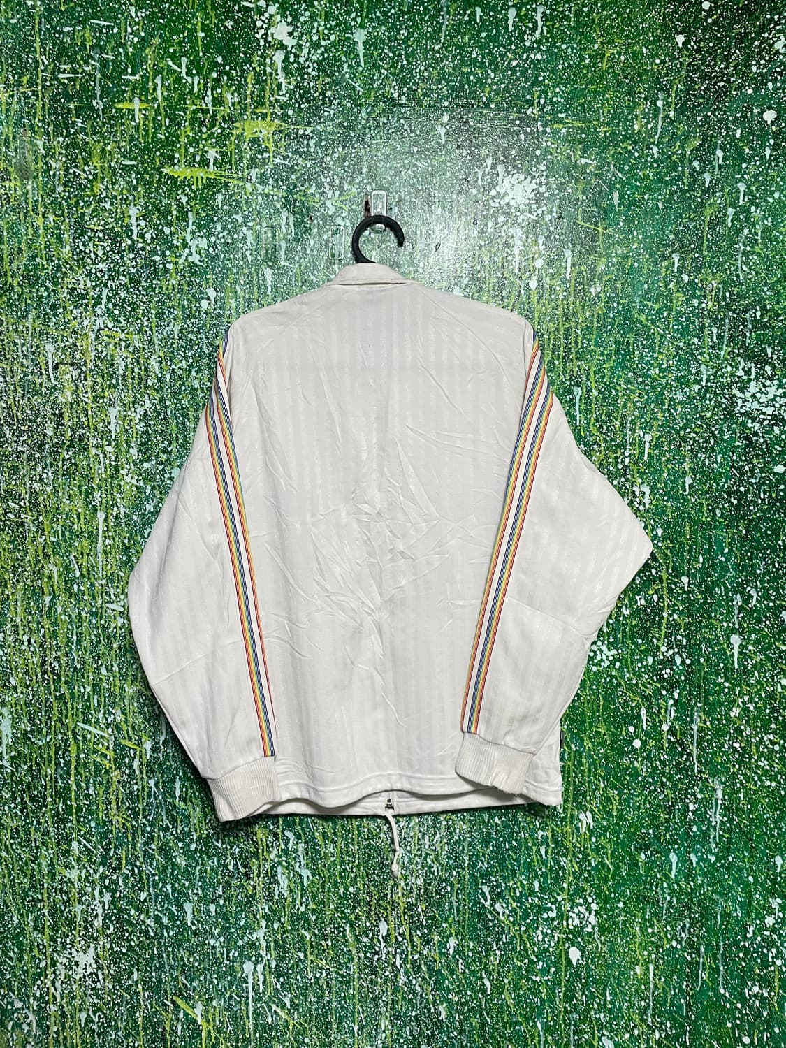 아디다스 화이트 삼선 오버핏 져지 M L 상품이미지7