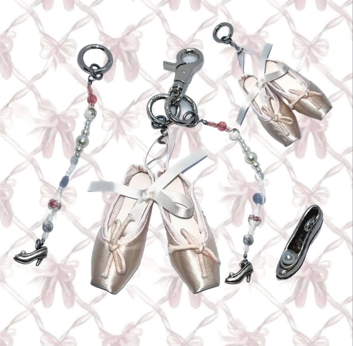 Pink Ballet Shoes Keyring 상품이미지1