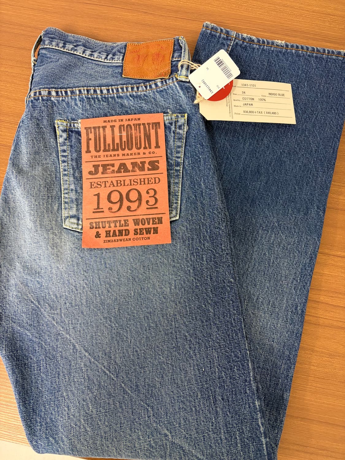 풀카운트 다트포드 1101 34사이즈 미착용 새제품 상품이미지1