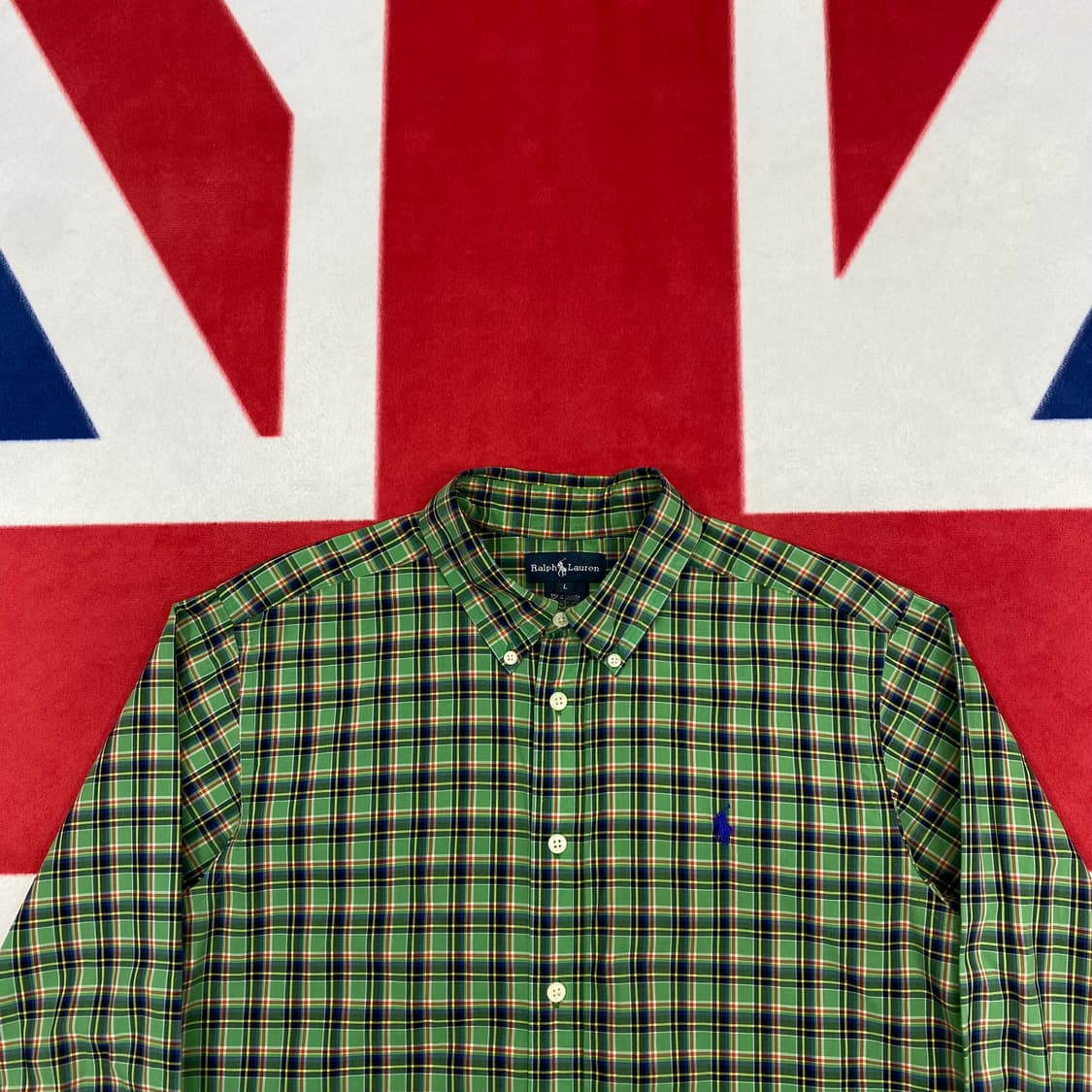 폴로 체크 셔츠 여성L  상품이미지3