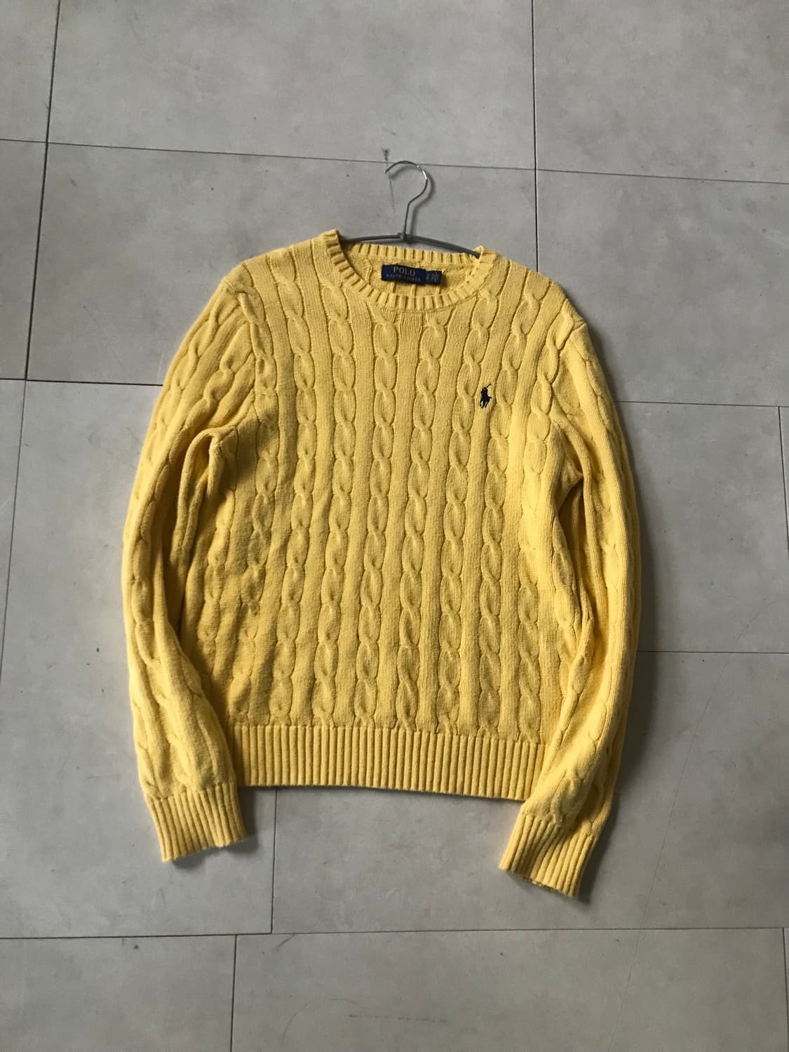 폴로 옐로우 케이블 니트 상품이미지8