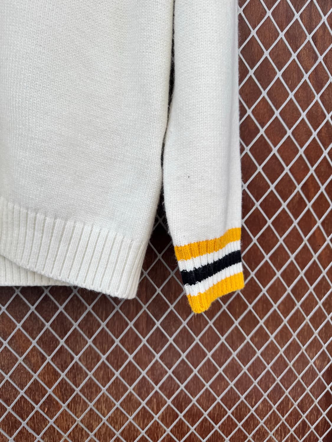 마쥬 maje 배색 브이넥 울 니트 1 상품이미지8