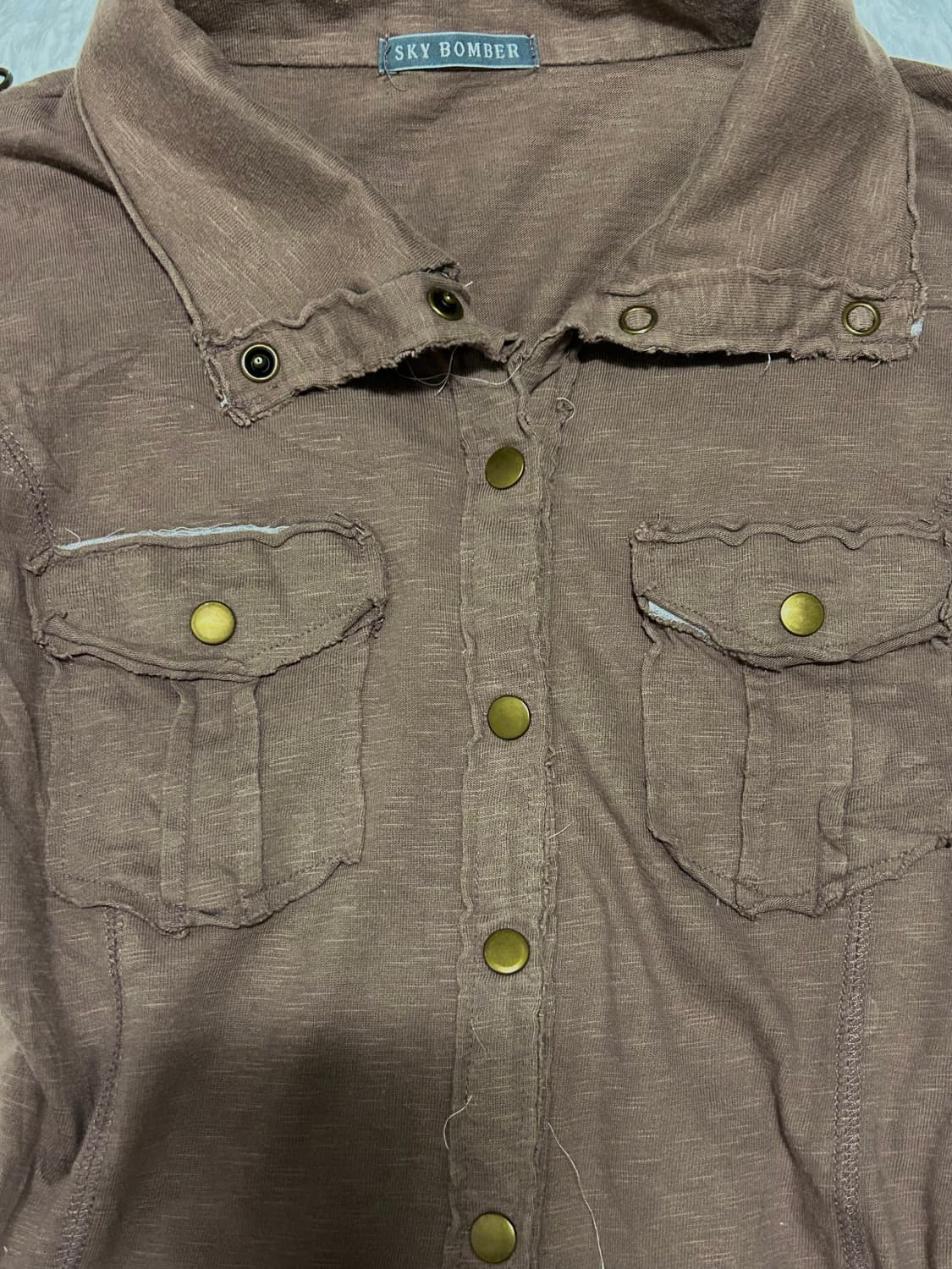 y2k buckle detailed half sleeve shirts   상품이미지4