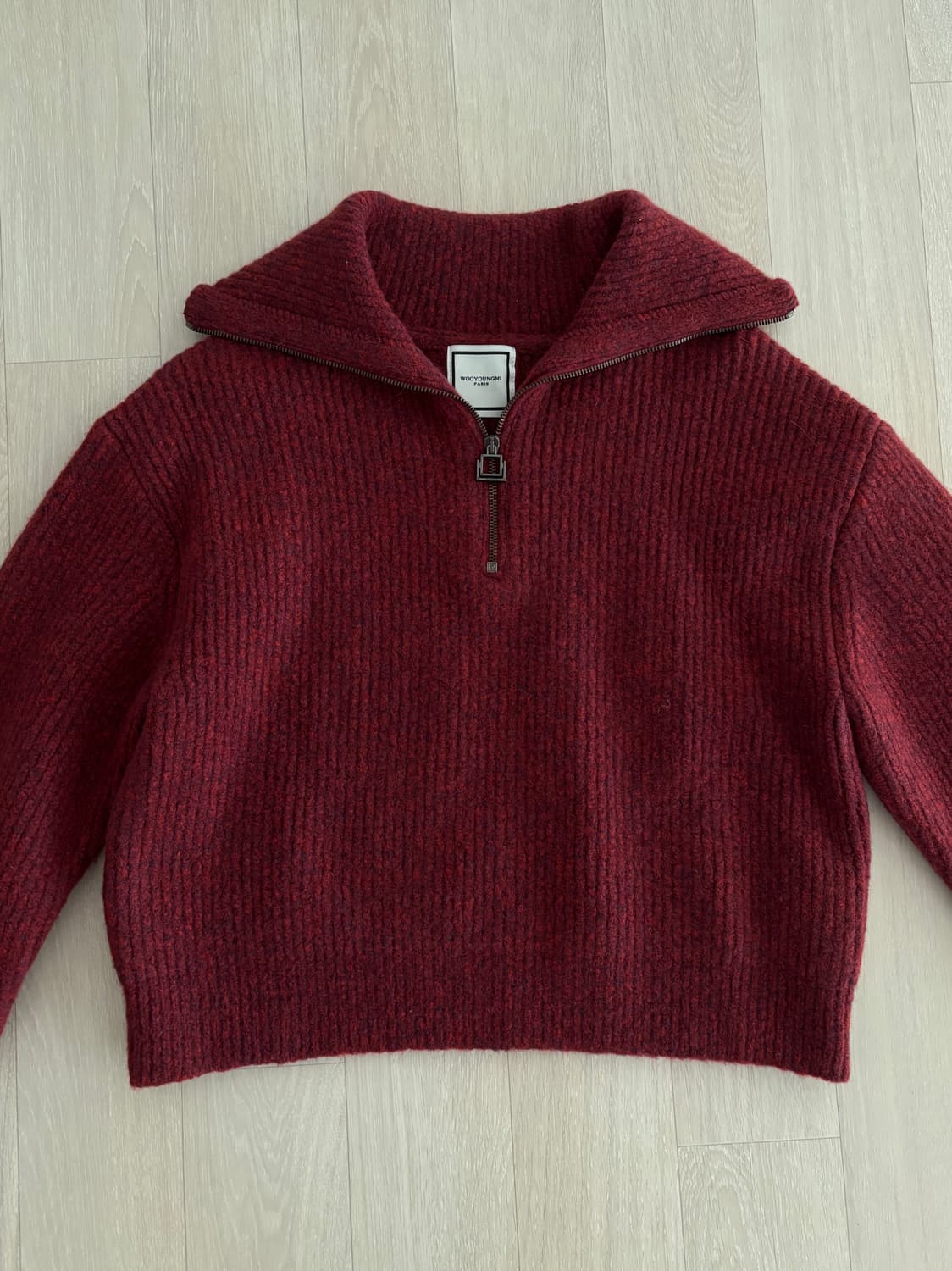 우영미 하프 니트 집업 사이즈 44 상품이미지2