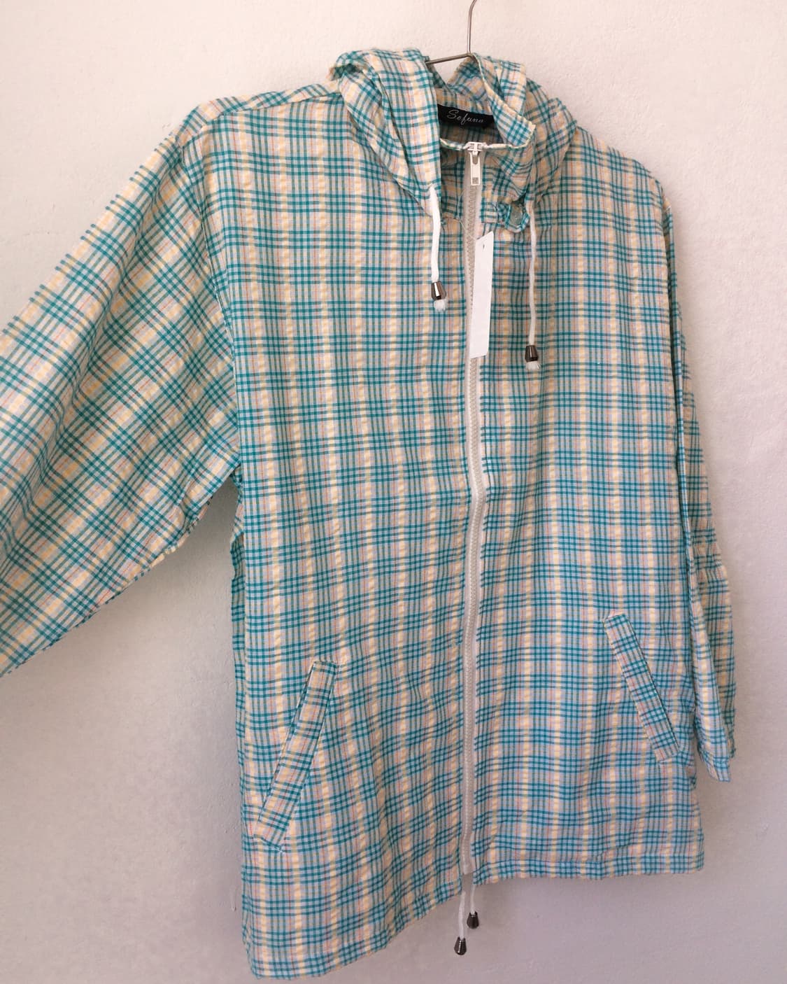 Check pattern hood zip up 상품이미지4
