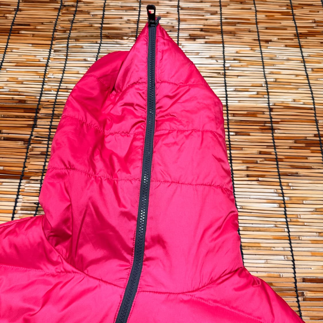 노스페이스 핫핑크 풀 집업 경량패딩 L 상품이미지5