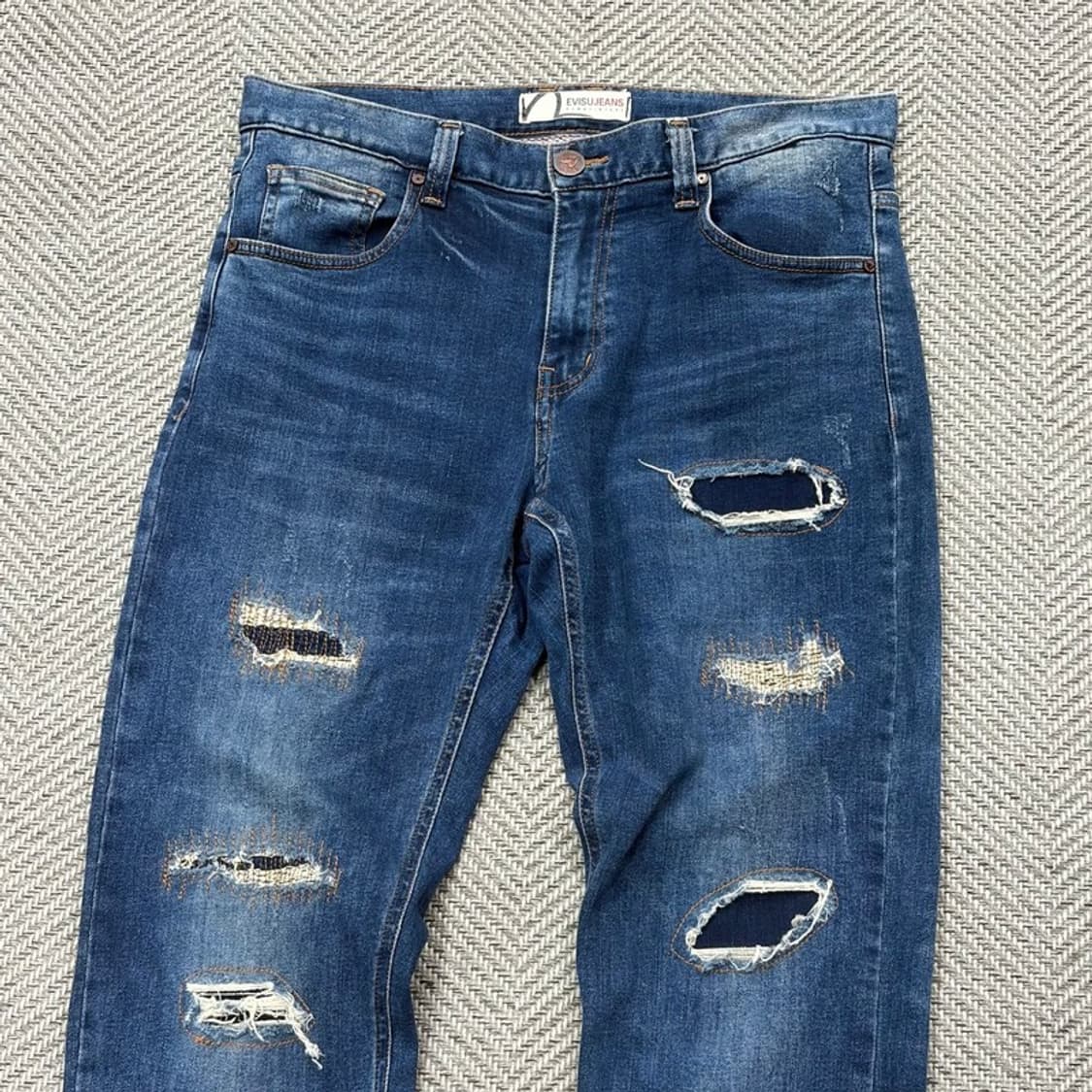 에비수 디트로이트 자수 데님팬츠 v2421 상품이미지3