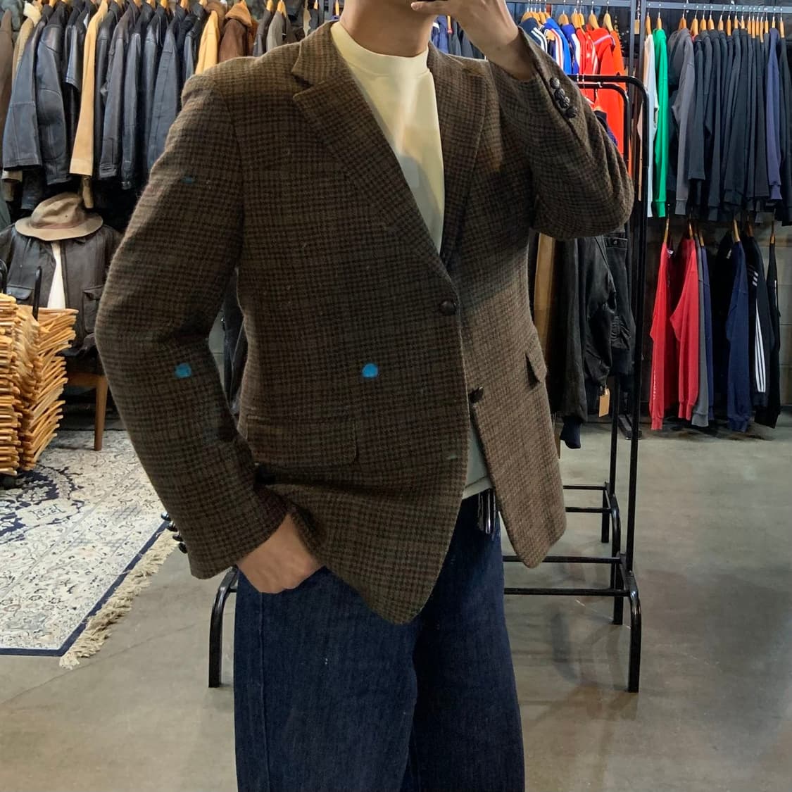 닥스 캐시미어 알파카 울 트위드 자켓 105 하운드투스 상품이미지2