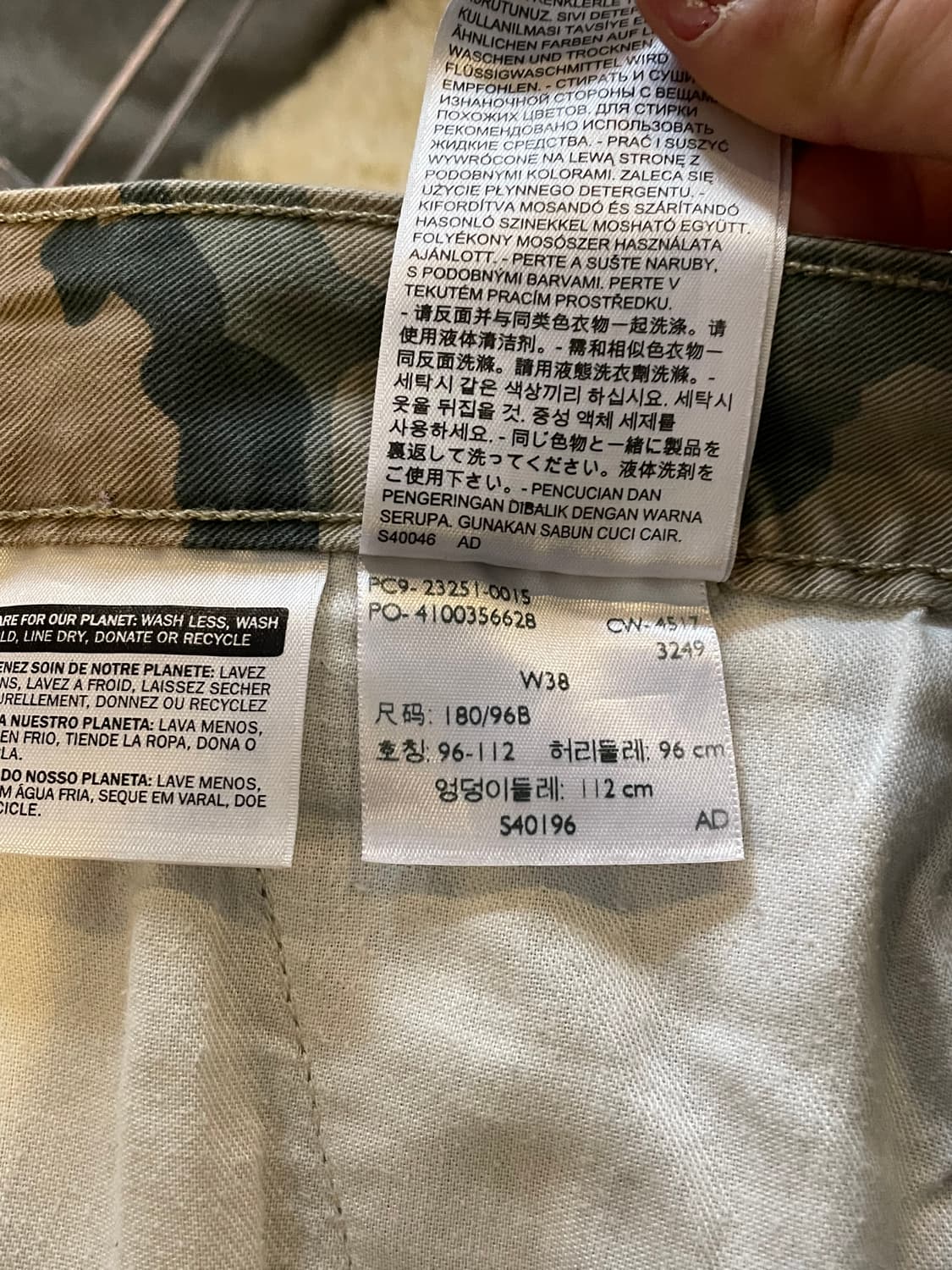 리바이스 카모 카고 반바지 화이트탭 상품이미지2