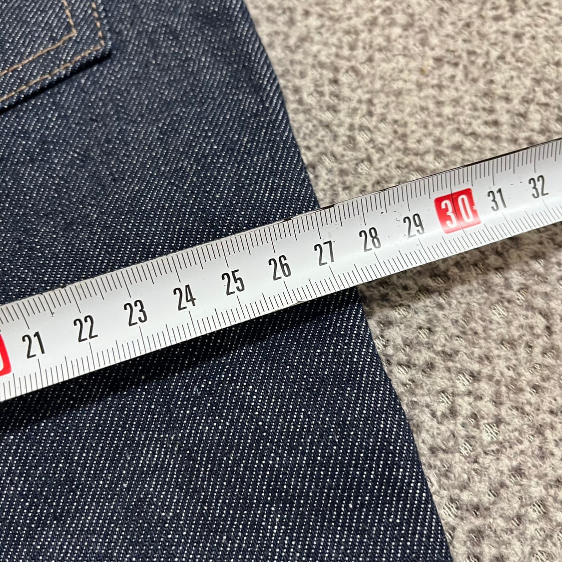 메종키츠네 크롭 스트레이트 인디고 데님팬츠 상품이미지8