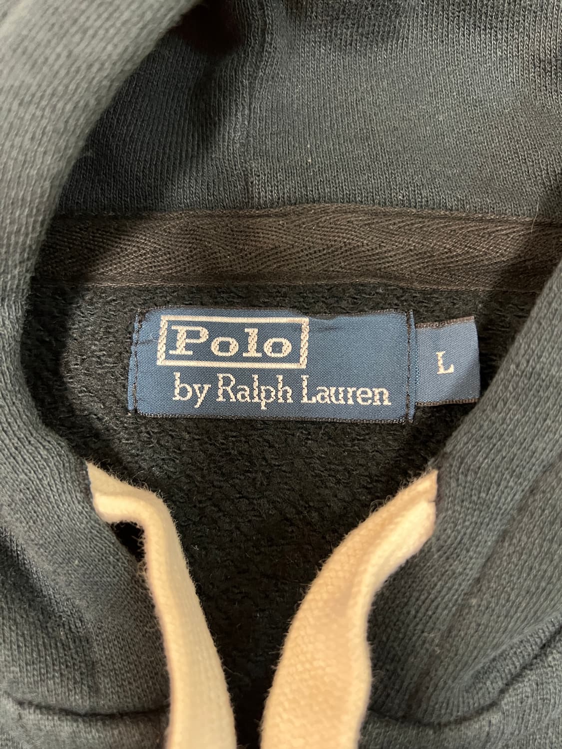 [L] 폴로 랄프로렌 투웨이 빈티지 블랙 후드집업 상품이미지3