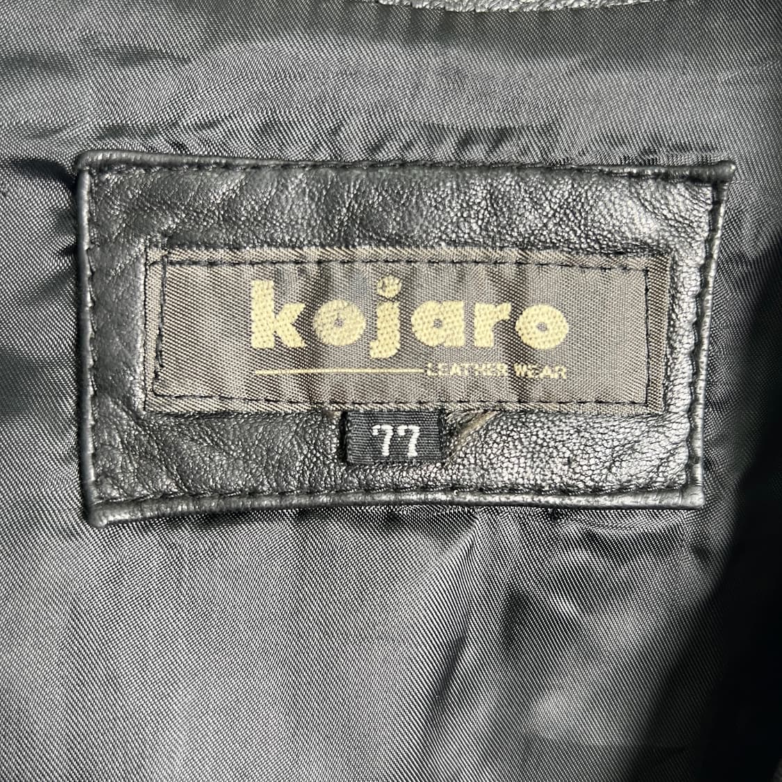 VTG 빈티지 블랙 레더 블레이저 자켓 상품이미지3