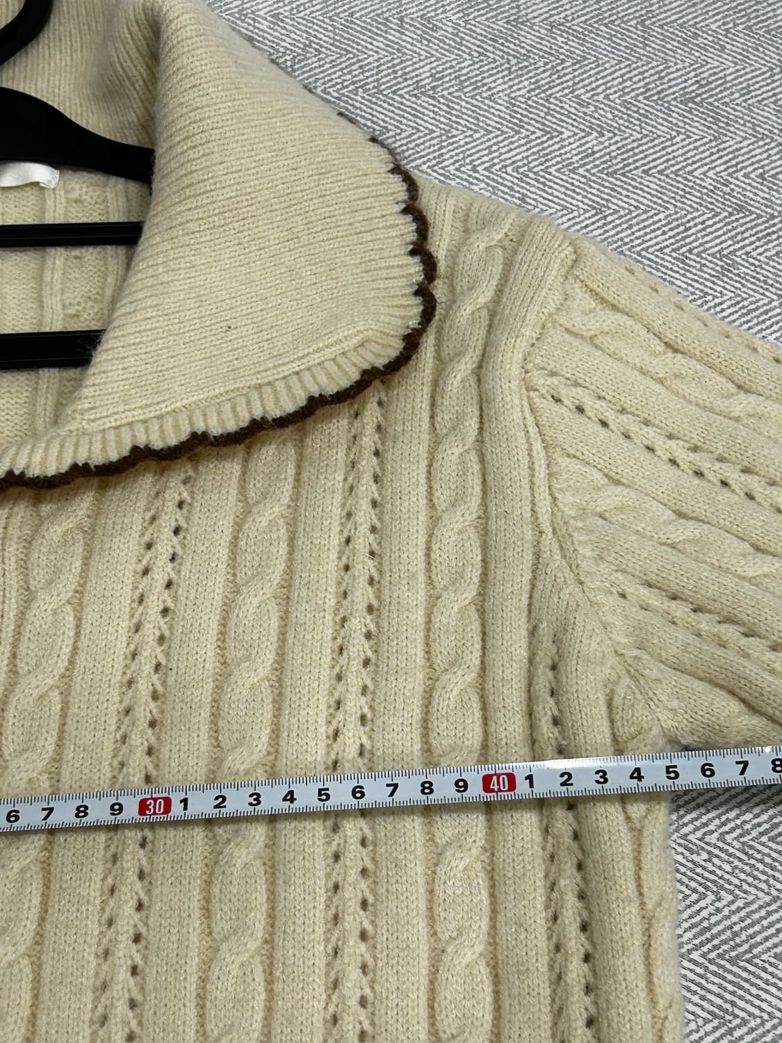 오조크 OZOC 세일러 케이프 니트 가디건 상품이미지10