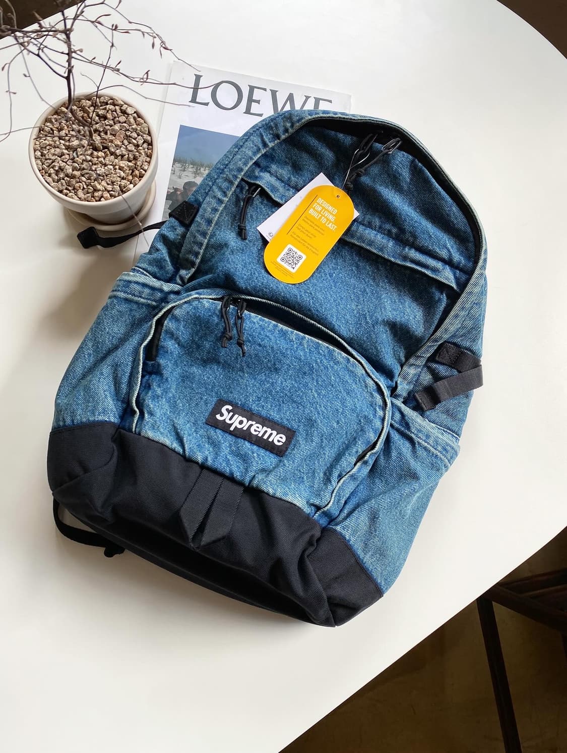 [OS] 슈프림 데님 백팩 워시드 인디고 - 25FW 상품이미지8