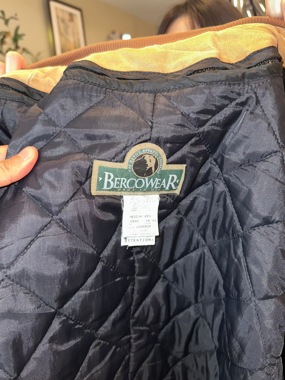 90‘s Bercowear Canvas faded work jacket 상품이미지10