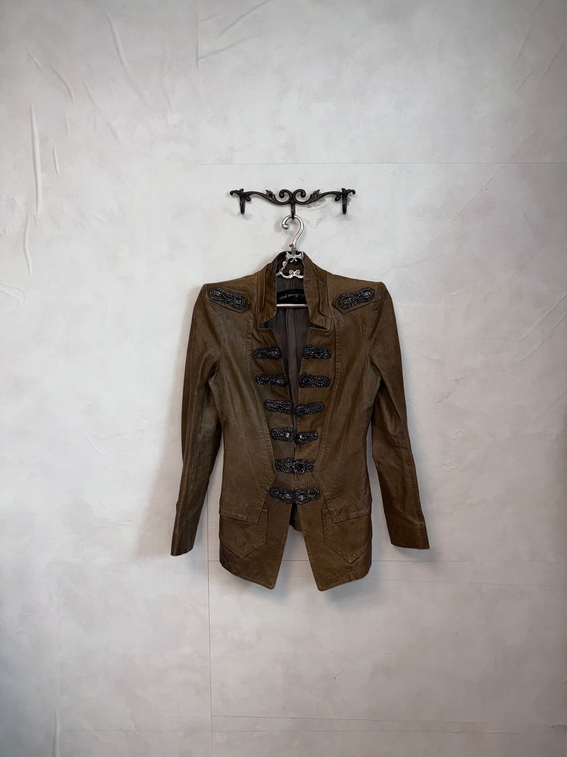 Obzee brown lamb skin napoleon jacket 상품이미지2