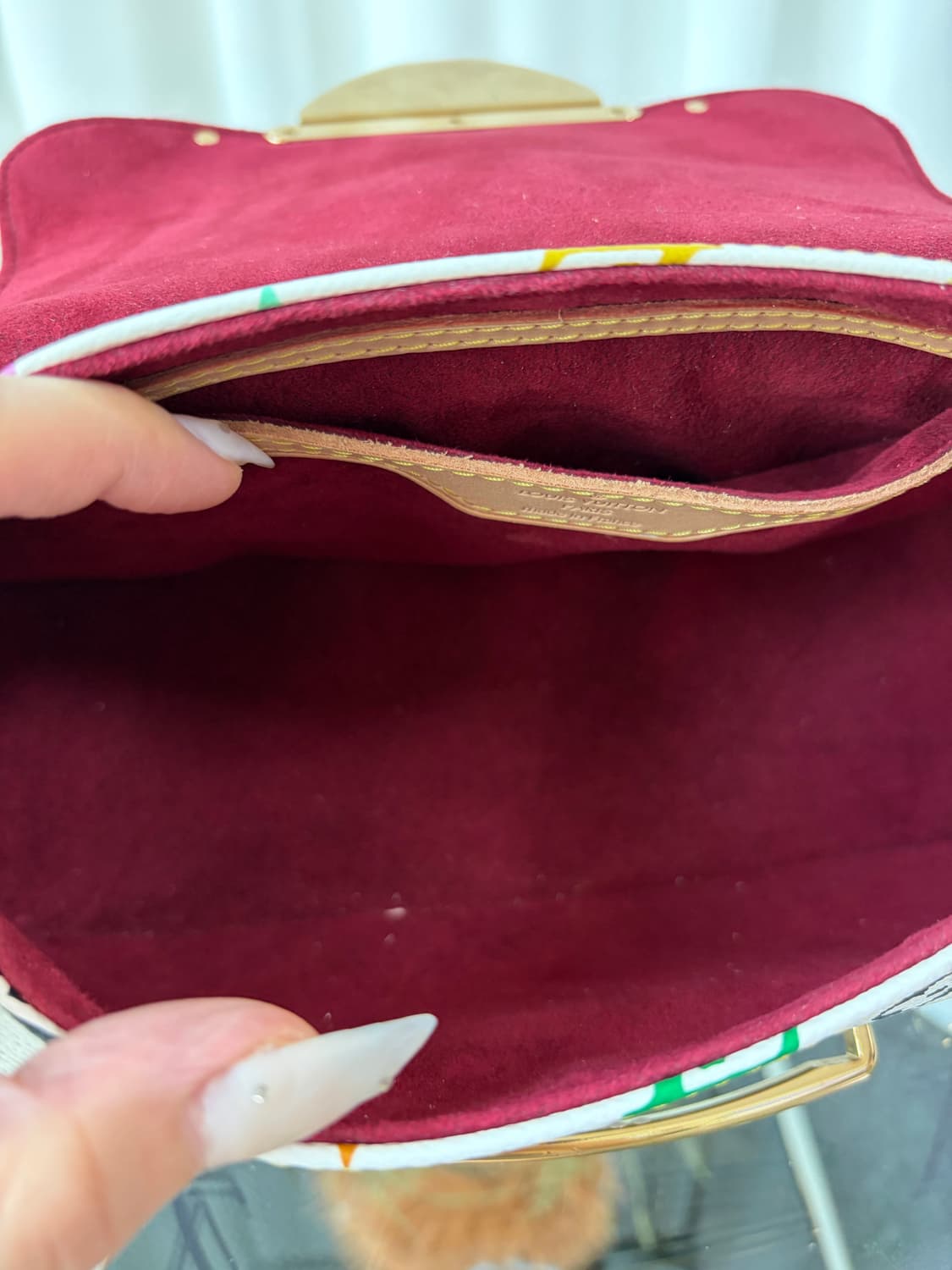 루이비통 x 무라카미 마릴린 화이트 멀티컬러 모노그램 숄더백 상품이미지4