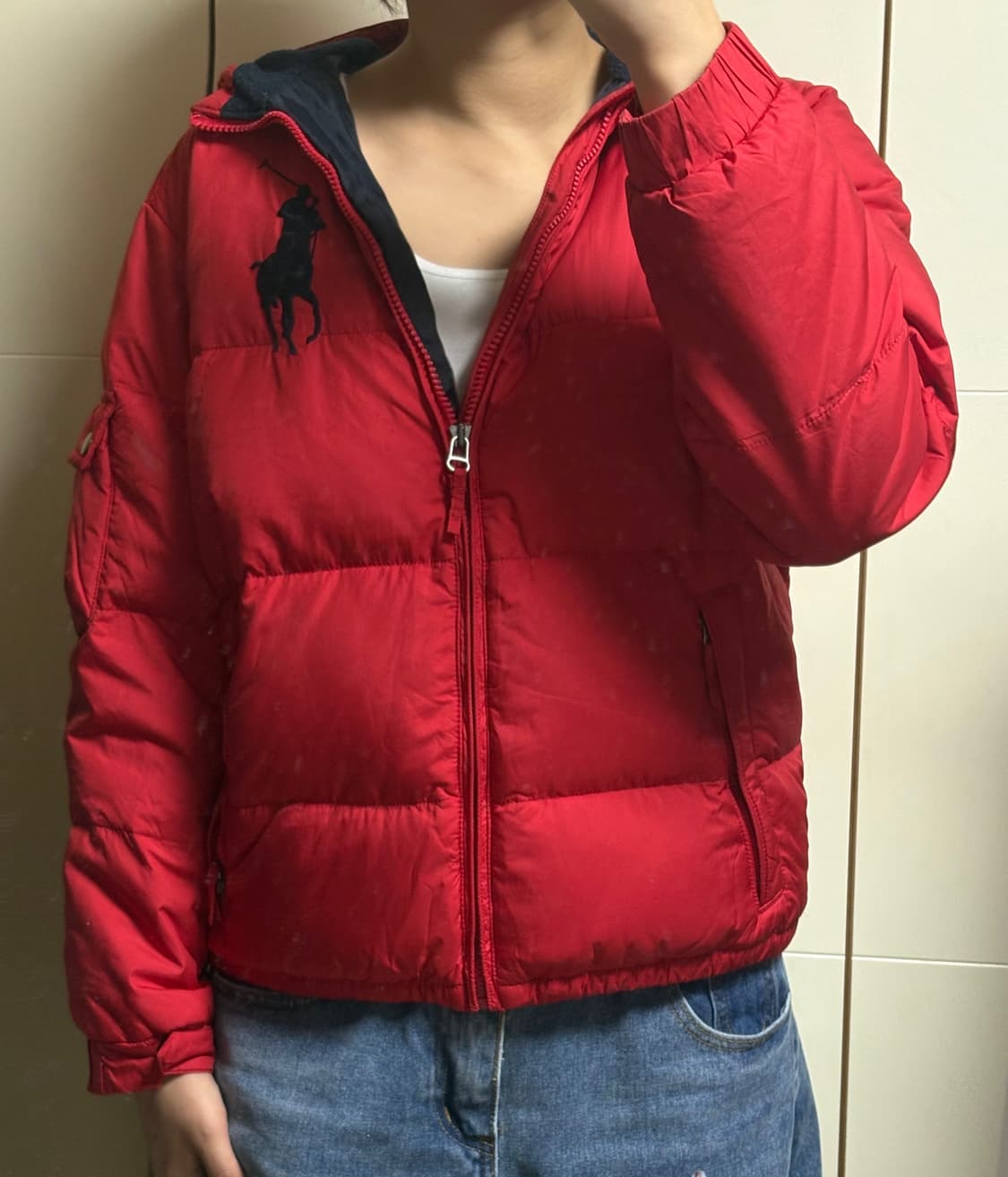 폴로 빅포니 패딩 레드 상품이미지1